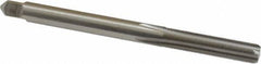 Made in USA - #10-64 UNS 4 Flute Bright Finish High Speed Steel Straight Flute Standard Hand Tap - Bottoming, Right Hand Thread, 2-3/8" OAL, 7/8" Thread Length, H2 Limit, Oversize - Exact Industrial Supply