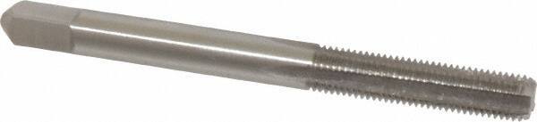 Made in USA - #12-36 UNS 4 Flute Bright Finish High Speed Steel Straight Flute Standard Hand Tap - Bottoming, Right Hand Thread, 2-3/8" OAL, 15/16" Thread Length, H2 Limit, Oversize - Exact Industrial Supply