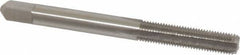 Made in USA - #12-36 UNS 4 Flute Bright Finish High Speed Steel Straight Flute Standard Hand Tap - Bottoming, Right Hand Thread, 2-3/8" OAL, 15/16" Thread Length, H2 Limit, Oversize - Exact Industrial Supply