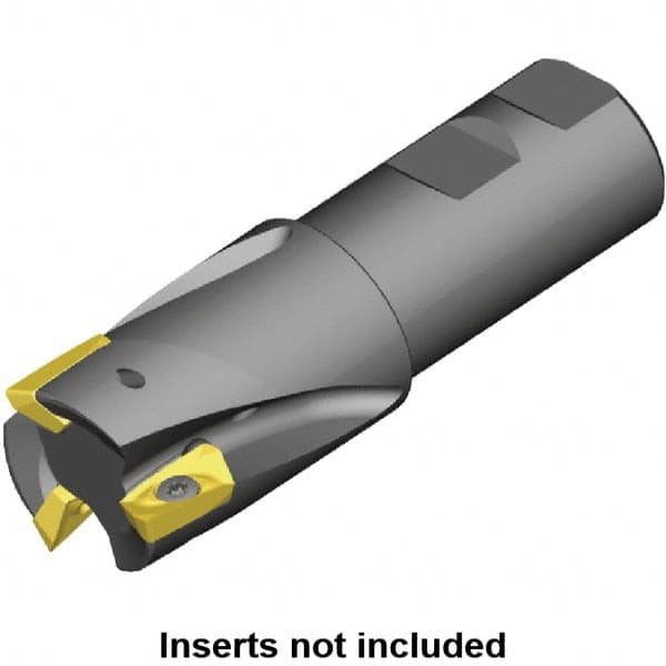 Kennametal - 1" Cut Diam, 0.71" Max Depth of Cut, 3/4" Shank Diam, 3.78" OAL, Indexable Square Shoulder End Mill - EC18.., EP18.. Inserts, Weldon Shank, 0° Lead Angle - Benchmark Tooling