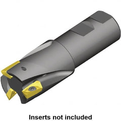 Kennametal - 1" Cut Diam, 0.71" Max Depth of Cut, 3/4" Shank Diam, 3.78" OAL, Indexable Square Shoulder End Mill - EC18.., EP18.. Inserts, Weldon Shank, 0° Lead Angle - Benchmark Tooling