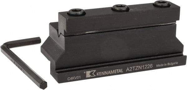Kennametal - Tool Block Style A2TZN, 26mm Blade Height, 86mm OAL, 1.65"& OAH, Indexable Cutoff Blade Tool Block - 3/4" Shank Height, 3/4" Shank Width, Reversible, Series A2 Cut-Off - Benchmark Tooling