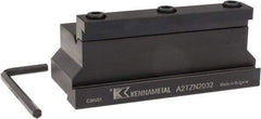 Kennametal - Tool Block Style A2TZN, 32mm Blade Height, 110mm OAL, 1.97"& OAH, Indexable Cutoff Blade Tool Block - 1-1/4" Shank Height, 1-1/4" Shank Width, Reversible, Series A2 Cut-Off - Benchmark Tooling