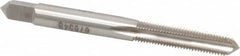Made in USA - 1/4-32 UNEF 4 Flute Bright Finish High Speed Steel Straight Flute Standard Hand Tap - Bottoming, Right Hand Thread, 2-1/2" OAL, H3 Limit, Oversize - Exact Industrial Supply