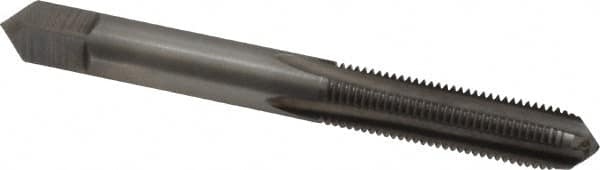 Made in USA - 5/16-27 UNS 4 Flute Bright Finish High Speed Steel Straight Flute Standard Hand Tap - Plug, Right Hand Thread, 2-23/32" OAL, H3 Limit, Oversize - Benchmark Tooling