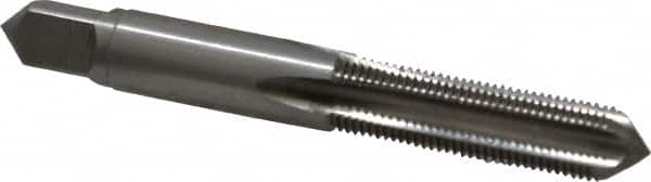 Made in USA - 3/8-27 UNS 4 Flute Bright Finish High Speed Steel Straight Flute Standard Hand Tap - Bottoming, Right Hand Thread, 2-15/16" OAL, H3 Limit, Oversize - Exact Industrial Supply