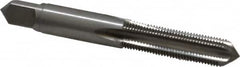 Made in USA - 3/8-27 UNS 4 Flute Bright Finish High Speed Steel Straight Flute Standard Hand Tap - Bottoming, Right Hand Thread, 2-15/16" OAL, H3 Limit, Oversize - Exact Industrial Supply