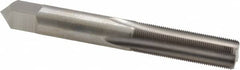 Made in USA - 3/8-40 UNS 4 Flute Bright Finish High Speed Steel Straight Flute Standard Hand Tap - Bottoming, Right Hand Thread, 2-15/16" OAL, H2 Limit, Oversize - Exact Industrial Supply