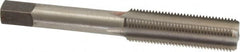 Made in USA - 7/16-24 UNS 4 Flute Bright Finish High Speed Steel Straight Flute Standard Hand Tap - Bottoming, Right Hand Thread, 3-5/32" OAL, H3 Limit, Oversize - Exact Industrial Supply