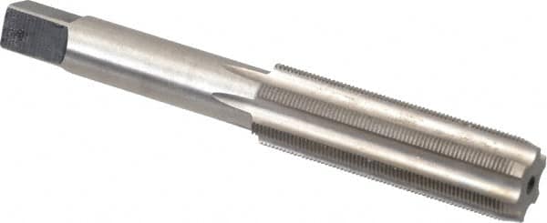 Made in USA - 1/2-40 UNS 6 Flute Bright Finish High Speed Steel Straight Flute Standard Hand Tap - Plug, Right Hand Thread, 3-3/8" OAL, H2 Limit, Oversize - Exact Industrial Supply