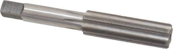 Made in USA - 1/2-40 UNS 6 Flute Bright Finish High Speed Steel Straight Flute Standard Hand Tap - Bottoming, Right Hand Thread, 3-3/8" OAL, H2 Limit, Oversize - Exact Industrial Supply