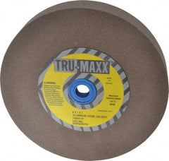 Tru-Maxx - 120 Grit Aluminum Oxide Bench & Pedestal Grinding Wheel - 6" Diam x 1" Hole x 1" Thick, 5410 Max RPM, O Hardness, Fine Grade , Vitrified Bond - Benchmark Tooling