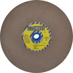 Tru-Maxx - 120 Grit Aluminum Oxide Bench & Pedestal Grinding Wheel - 8" Diam x 1" Hole x 1" Thick, 3600 Max RPM, O Hardness, Fine Grade , Vitrified Bond - Benchmark Tooling