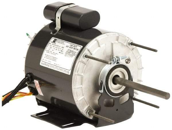 US Motors - 1/6 hp, TEAO Enclosure, Auto Thermal Protection, 1,075 RPM, 115 Volt, 60 Hz, Single Phase Permanent Split Capacitor (PSC) Motor - Size 48YZ Frame, Stud Mount, 1 Speed, Ball Bearings, 2.6 Full Load Amps, B Class Insulation, CCW Lead End - Benchmark Tooling