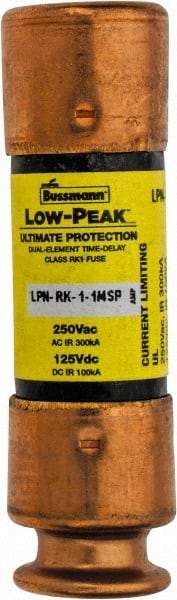 Cooper Bussmann - 125 VDC, 250 VAC, 1.25 Amp, Time Delay General Purpose Fuse - Fuse Holder Mount, 50.8mm OAL, 100 at DC, 300 at AC (RMS) kA Rating, 9/16" Diam - Benchmark Tooling