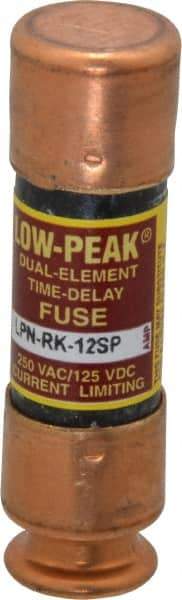 Cooper Bussmann - 125 VDC, 250 VAC, 12 Amp, Time Delay General Purpose Fuse - Fuse Holder Mount, 50.8mm OAL, 100 at DC, 300 at AC (RMS) kA Rating, 9/16" Diam - Benchmark Tooling