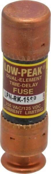 Cooper Bussmann - 125 VDC, 250 VAC, 15 Amp, Time Delay General Purpose Fuse - Fuse Holder Mount, 50.8mm OAL, 100 at DC, 300 at AC (RMS) kA Rating, 9/16" Diam - Benchmark Tooling