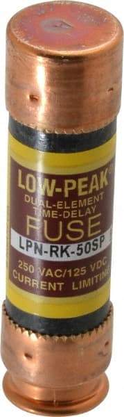 Cooper Bussmann - 125 VDC, 250 VAC, 50 Amp, Time Delay General Purpose Fuse - Fuse Holder Mount, 76.2mm OAL, 100 at DC, 300 at AC (RMS) kA Rating, 13/16" Diam - Benchmark Tooling