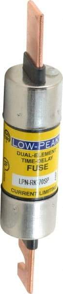 Cooper Bussmann - 250 VAC/VDC, 70 Amp, Time Delay General Purpose Fuse - Bolt-on Mount, 5-7/8" OAL, 100 at DC, 300 at AC (RMS) kA Rating, 1-1/16" Diam - Benchmark Tooling