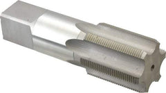 Made in USA - 1-9/16 - 16 UNS 6 Flute Bright Finish High Speed Steel Straight Flute Standard Hand Tap - Bottoming, Right Hand Thread, 4" OAL, H5 Limit, Oversize - Benchmark Tooling