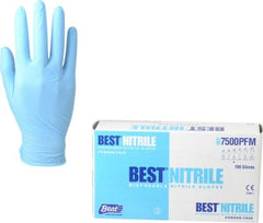 SHOWA - Size M, 4 mil, Industrial Grade, Powder Free Nitrile Disposable Gloves - Exact Industrial Supply