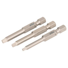 Square Power Bit #1, 2 & 3 × 50mm (3 Bit Pack) - Benchmark Tooling