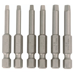 Square Power Bit #1, 2 & 3 × 50mm (6 Bit Pack) - Benchmark Tooling