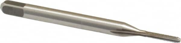 Kennametal - #0-80 UNF 3B 2 Flute Bright Finish High Speed Steel Straight Flute Standard Hand Tap - Bottoming, Right Hand Thread, 1.63" OAL, 0.313" Thread Length, H1 Limit, Oversize - Exact Industrial Supply