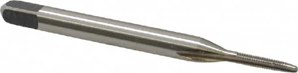 Kennametal - #0-80 UNF 2B 2 Flute Bright Finish High Speed Steel Straight Flute Standard Hand Tap - Plug, Right Hand Thread, 1.63" OAL, 0.313" Thread Length, H2 Limit, Oversize - Exact Industrial Supply