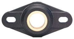Igus - 17mm ID, 74.6mm OAL2-Bolt Flange Bearing - 359 Lb Dyn Cap, 65" Btw Mnt Hole Ctrs, Thermoplastic - Benchmark Tooling