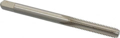 Kennametal - #10-32 UNF 3B 4 Flute Bright Finish High Speed Steel Straight Flute Standard Hand Tap - Bottoming, Right Hand Thread, 2.38" OAL, 7/8" Thread Length, H2 Limit, Oversize - Exact Industrial Supply