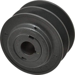 Browning - 7/8" Inside Diam x 3.95" Outside Diam, 2 Groove, Variable Pitched Sheave - Belt Sections 3L, 4L, A, 5L & B, 3" Sheave Thickness, 1-3/8 to 2" Face Width - Benchmark Tooling