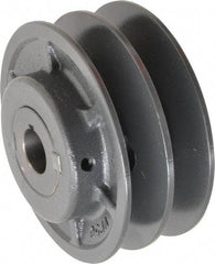 Browning - 7/8" Inside Diam x 4-3/4" Outside Diam, 2 Groove, Variable Pitched Sheave - Belt Sections 3L, 4L, A, 5L & B, 3" Sheave Thickness, 1-3/8 to 2" Face Width - Benchmark Tooling