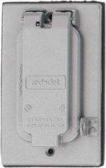 Thomas & Betts - Electrical Outlet Box Aluminum GFCI Receptacle Cover - Includes Gasket & Screw - Benchmark Tooling