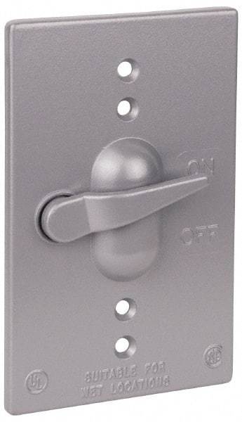 Thomas & Betts - Electrical Outlet Box Aluminum Switch Cover - Includes Gasket & Screw - Benchmark Tooling