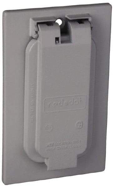 Thomas & Betts - Electrical Outlet Box Aluminum GFCI Receptacle Cover - Includes Gasket & Screw - Benchmark Tooling