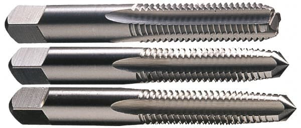 Hertel - #10-24 UNC, 4 Flute, Bottoming, Plug & Taper, Bright Finish, High Speed Steel Tap Set - 2-3/8" OAL, 2B/3B Class of Fit - Benchmark Tooling