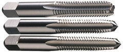 Hertel - #1-72 UNF, 2 Flute, Bottoming, Plug & Taper, Bright Finish, High Speed Steel Tap Set - Right Hand Cut, 1-11/16" OAL, 3/8" Thread Length, 3B Class of Fit - Benchmark Tooling