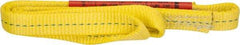 Lift-All - 3' Long x 1" Wide, 1,600 Lb Vertical Capacity, 1 Ply, Polyester Web Sling - 1,250 Lb Choker Capacity, Yellow, with Web Sling for Lifting - Benchmark Tooling