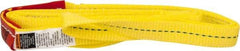 Lift-All - 6' Long x 1" Wide, 1,600 Lb Vertical Capacity, 1 Ply, Polyester Web Sling - 1,250 Lb Choker Capacity, Yellow, with Web Sling for Lifting - Benchmark Tooling