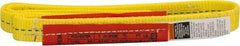 Lift-All - 3' Long x 1" Wide, 1,600 Lb Vertical Capacity, 1 Ply, Polyester Web Sling - 1,250 Lb Choker Capacity, Yellow - Benchmark Tooling