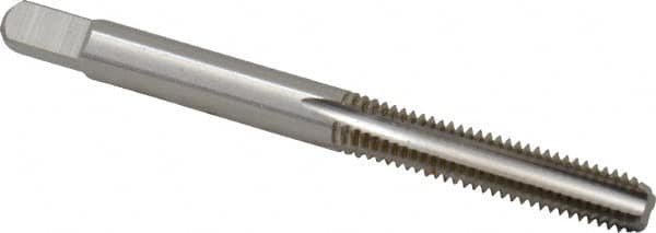 Kennametal - #12-28 UNF 2B/3B 4 Flute Bright Finish High Speed Steel Straight Flute Standard Hand Tap - Bottoming, Right Hand Thread, 2.38" OAL, 0.938" Thread Length, H3 Limit, Oversize - Exact Industrial Supply
