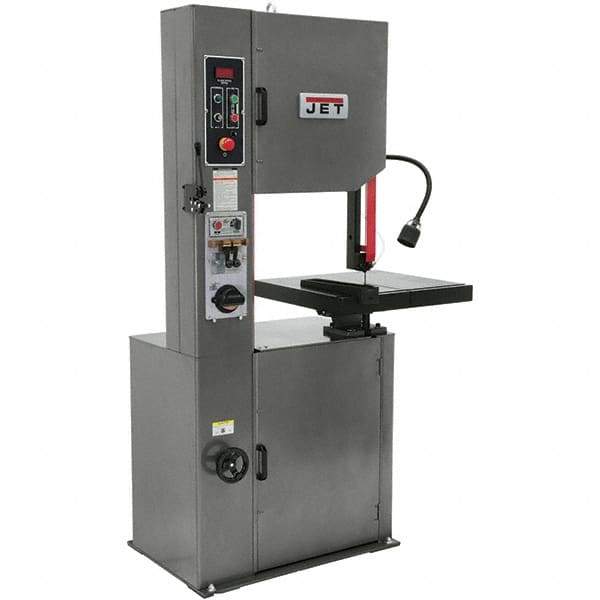 Jet - 20 Inch Throat Capacity, Variable Speed Pulley Vertical Bandsaw - 390 to 3280 (High), 65 to 555 (Low) SFPM, 2 HP, Three Phase - Benchmark Tooling