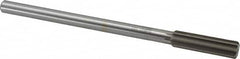 Interstate - 0.5615" High Speed Steel Chucking Reamer - Straight Flute, 0.4355" Straight Shank, 2" Flute Length, 8" OAL - Benchmark Tooling