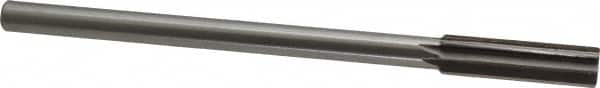 Interstate - 9/16" High Speed Steel Chucking Reamer - Straight Flute, 0.4355" Straight Shank, 2" Flute Length, 8" OAL - Benchmark Tooling