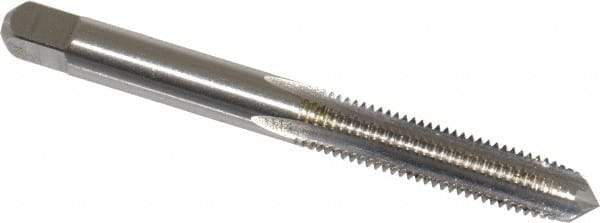 Kennametal - 1/4-28 UNF 3B 4 Flute Bright Finish High Speed Steel Straight Flute Standard Hand Tap - Plug, Right Hand Thread, 2-1/2" OAL, 1" Thread Length, H3 Limit, Oversize - Exact Industrial Supply