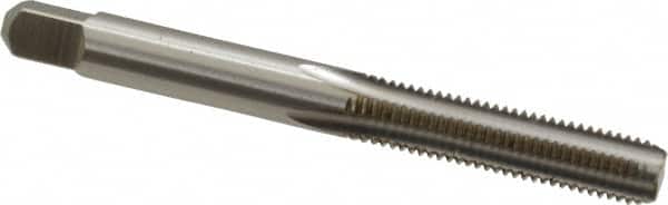 Kennametal - 1/4-28 UNF 3B 4 Flute Bright Finish High Speed Steel Straight Flute Standard Hand Tap - Bottoming, Right Hand Thread, 6" OAL, 1" Thread Length, H3 Limit, Oversize - Exact Industrial Supply