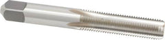 Kennametal - 3/8-24 UNF 3B 4 Flute Bright Finish High Speed Steel Straight Flute Standard Hand Tap - Bottoming, Right Hand Thread, 2-15/16" OAL, 1-1/4" Thread Length, H3 Limit, Oversize - Exact Industrial Supply