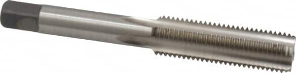 Kennametal - 7/16-20 UNF 4 Flute Bright Finish High Speed Steel Straight Flute Standard Hand Tap - Bottoming, Right Hand Thread, 3.16" OAL, 1.438" Thread Length, H3 Limit, Oversize - Exact Industrial Supply