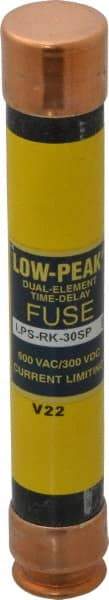 Cooper Bussmann - 300 VDC, 600 VAC, 30 Amp, Time Delay General Purpose Fuse - Fuse Holder Mount, 127mm OAL, 100 at DC, 300 at AC (RMS) kA Rating, 13/16" Diam - Benchmark Tooling